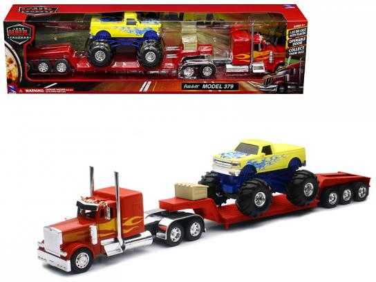 New Ray 1/32 Peterbilt 379 with Monster Truck image