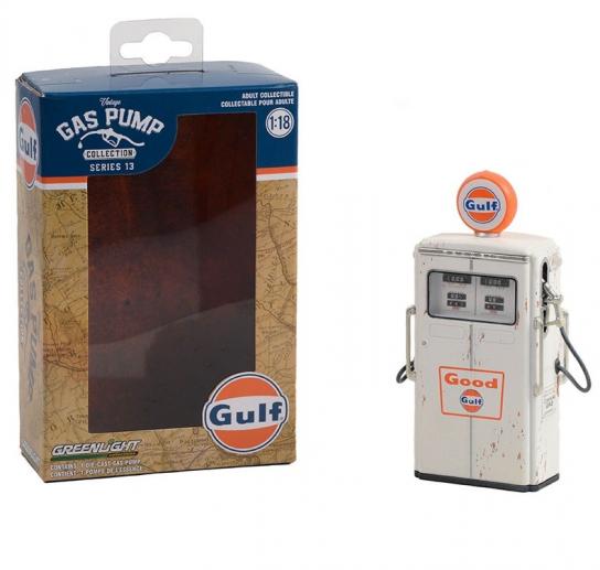 Greenlight 1/18 1954 Tokheim 350 Twin Gas Pump - Gulf Weathered image