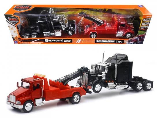 New Ray 1/43 Kenworth T300 Tow-Truck with Kenworth W900 image