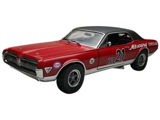 SunStar 1/18 1967 Mercury Cougar Racing #21 SVRA Glen Watkins image