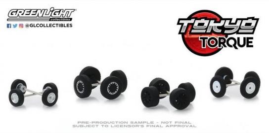 Greenlight 1/64 Wheel & Tyre Set - Tokyo Torque image