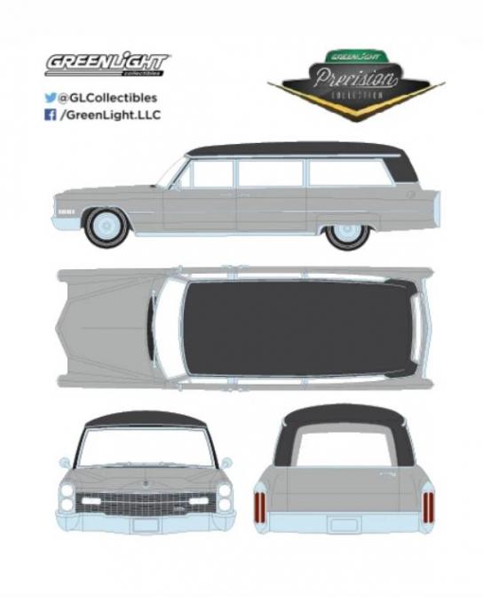 Greenlight 1/18 1966 Cadillac Limousine - Precision Collection image