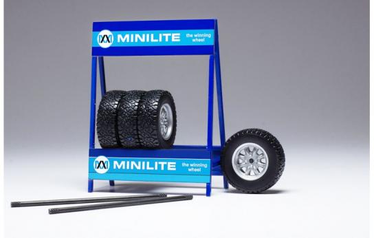 IXO Models 1/18 Minilite Wheel, Tire & Stand Set image