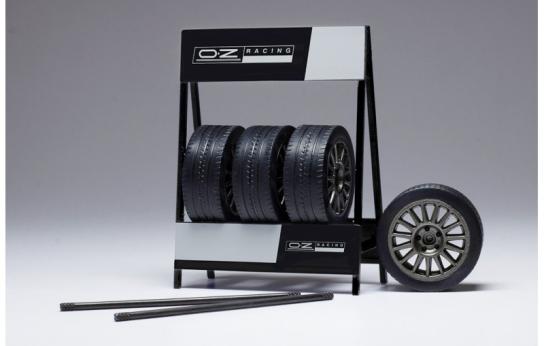 IXO Models 1/18 OZ Racing Wheel, Tire & Stand Set image