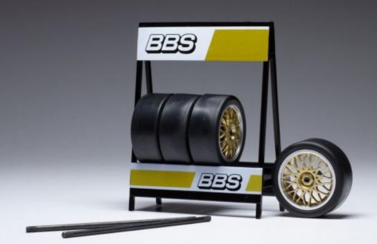 IXO Models 1/18 BBS Motorsport Wheel, Tire & Stand Set image