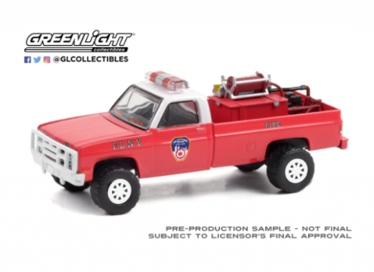 Greenlight 1/64 1986 Chevrolet M1008 4x4 - FDNY image