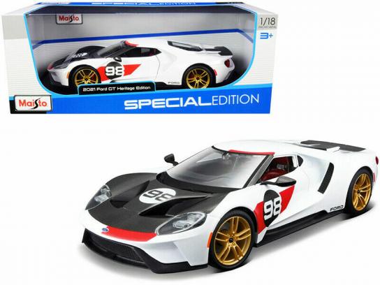 Maisto 1/18 Ford GT 2021 #98 Heritage Edition image