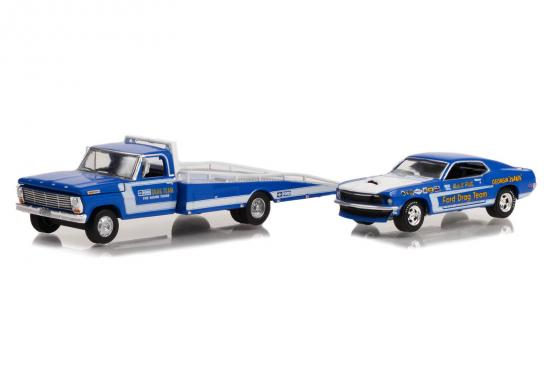 Greenlight 1/64 1969 Ford F-350 Ramp Truck with 1969 Ford Mustang image