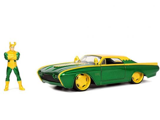 Jada 1/24 1963 Ford Thunderbird w/ Marvel Loki image