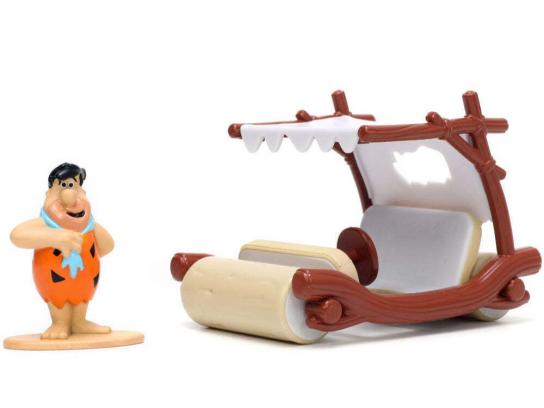 Jada 1/32 The Flintstones Flintmobile w/ Fred Flintstone image