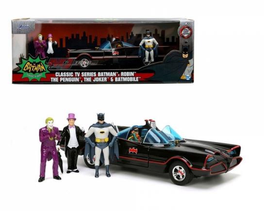 Jada 1/24 Classic 66' Batmobile with 4 Figurines image