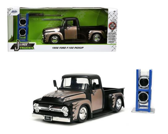 Jada 1/24 1956 Ford F-100 Pickup Truck w/ Extra Wheels image