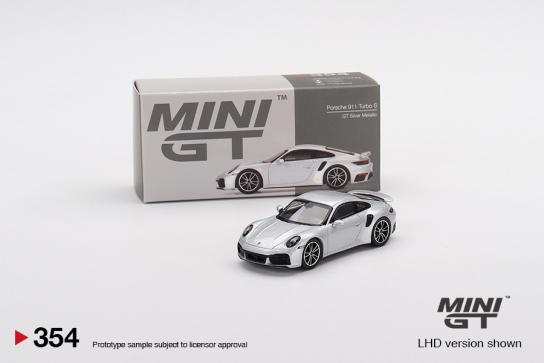 Mini GT 1/64 Porsche 911 Turbo GT Silver Metallic image