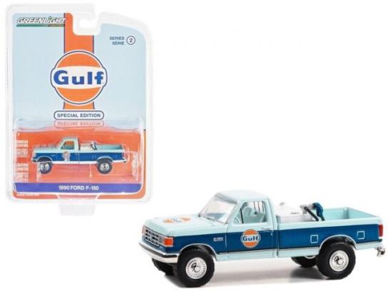 Greenlight 1/64 1990 Ford F-150 with Tank - Gulf image