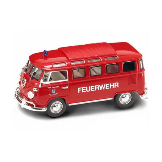 Road Signature 1/43 1962 Volkswagen Microbus Fire Version Red image