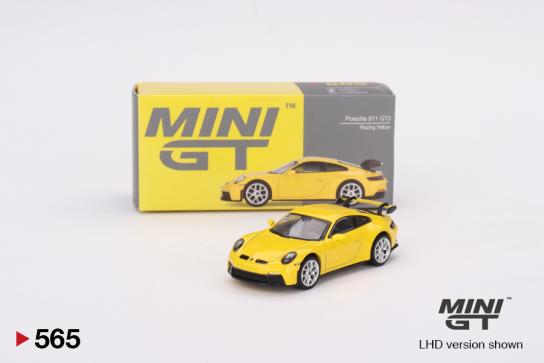 Mini GT 1/64 Porsche 911 (992) GT3 Racing Yellow image