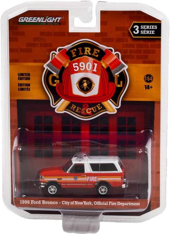 Greenlight 1/64 1996 Ford Bronco - FDNY image