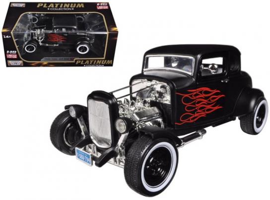 Motormax 1/18 1932 Ford Hot Rod Five Window Coupe - Matte Black -  DiecastModels