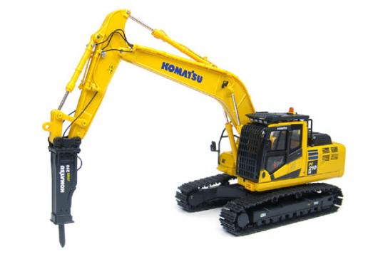Universal Hobbies 1/50 Komatsu PC210 Excavator with Hammer Drill image