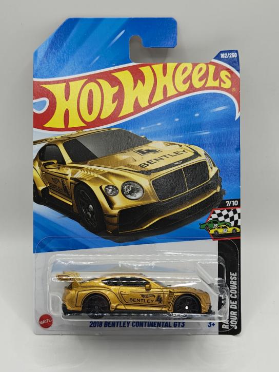 Hot Wheels 2018 Bentley Continental GT3 Gold image