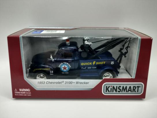 KiNSMART 1/38 Chevrolet 3100 Wrecker 1953 Blue image