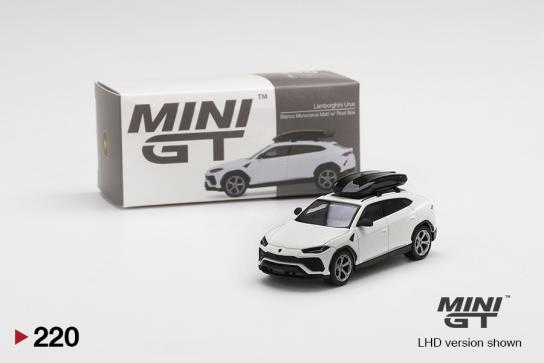 Mini GT 1/64 Lamborghini Urus with Roof Box Matt White image