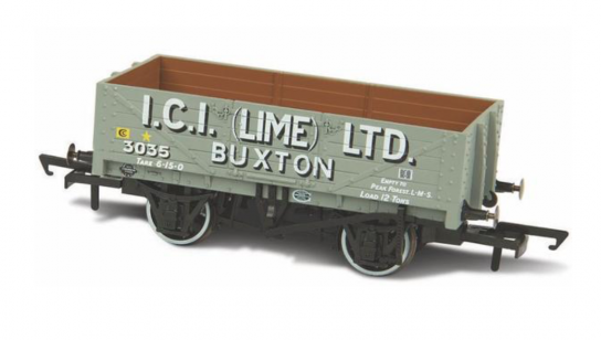 Oxford 1/76 Five Plank Mineral Wagon - ICI Lime Ltd Buxton image