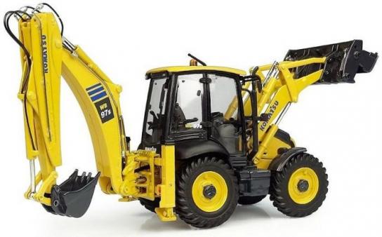 Universal Hobbies 1/50 Komatsu WB97S 2WD Backhoe image