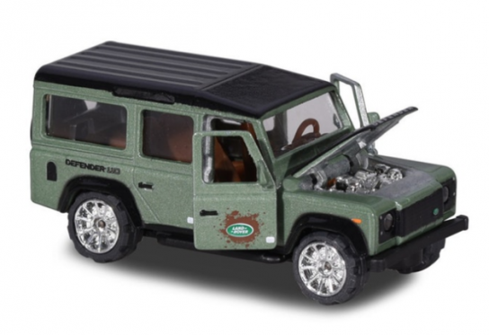 Majorette 1/64 Land Rover Defender Green Deluxe Series image