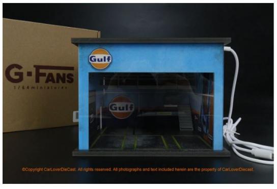 G-Fans 1/64 GULF Double Storey Garage with LED Lights image