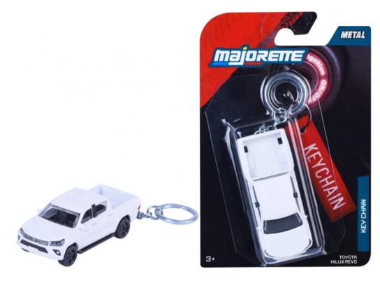 Majorette 1/64 Toyota Hilux Revo White Keychain image