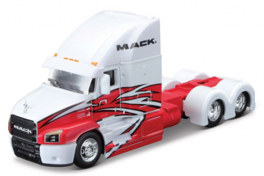 Maisto 1/64 Mack Truck Design Rigs White/Red image