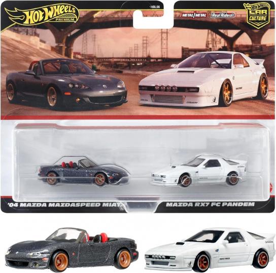 Hot Wheels Premium Mazda MX-5 Miata '04 & Mazda RX7 FC Pandem Twin Pack image