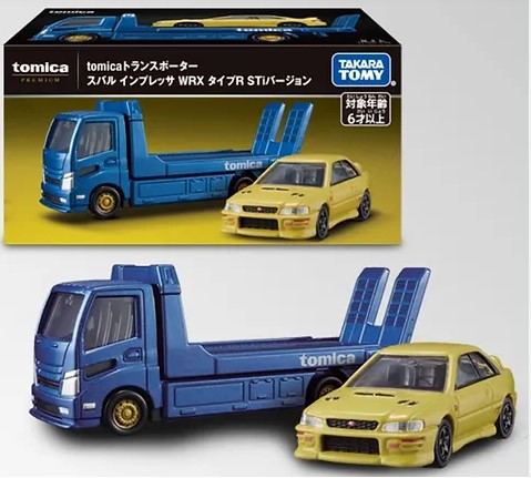 Tomica 1/64 Transporter with Subaru Impreza WRX Type R STi Version image